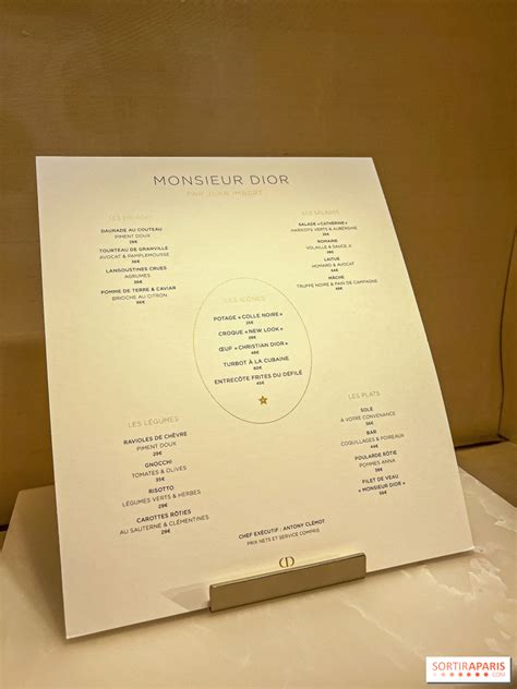 galerie dior cafe menu|dior paris 30 montaigne.